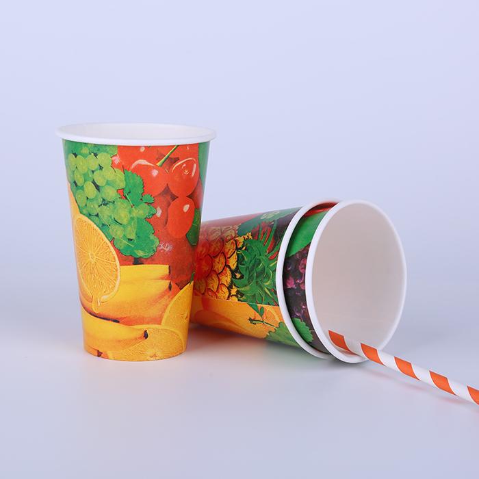 Custom Logo Printed Paper Cups Party Hot Cup Clear Juice Tumblers