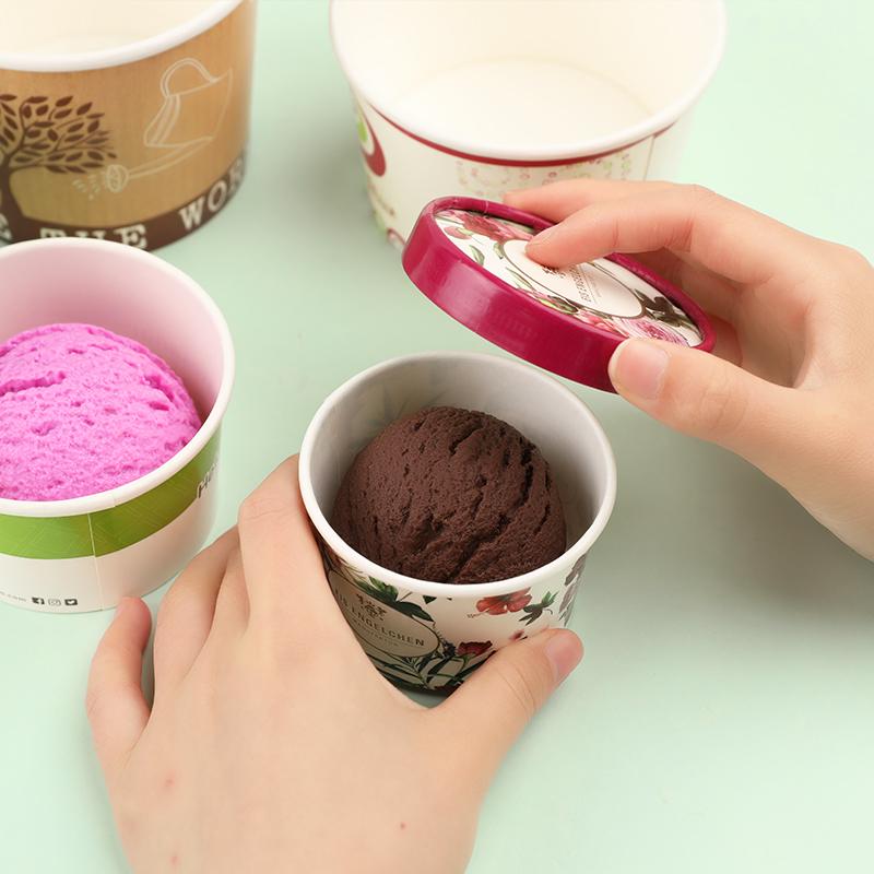 Buy Customized 4 OZ Uovgoo Ice Cream Paper Cups With Lids Price Cheap  Wholesale – uovgoo